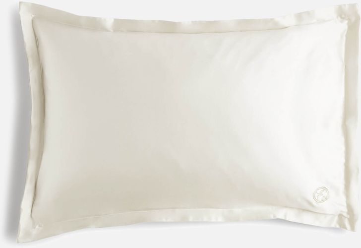 Home Oxford Edge Silk Pillowcase - Pearl White