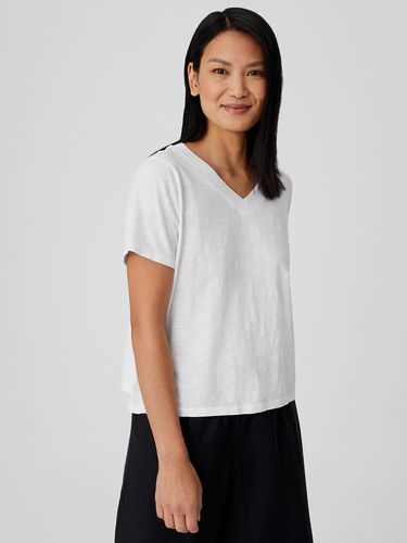 Organic Cotton Slub V-Neck Tee