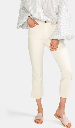 Benny Crop Flare Jeans in Ivory, Size 24