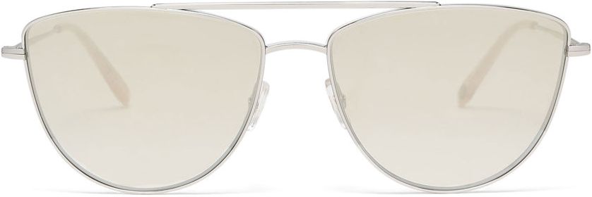 Zephyr Aviator Sunglasses in Silver Cashmere/Dust Mirror