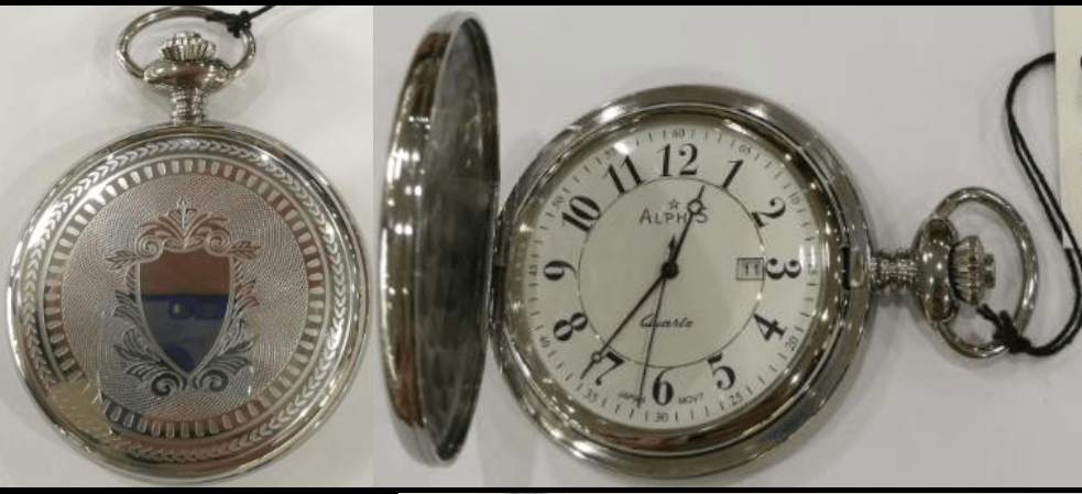 Alphis orologio da taschino in acciaio mod. AL09