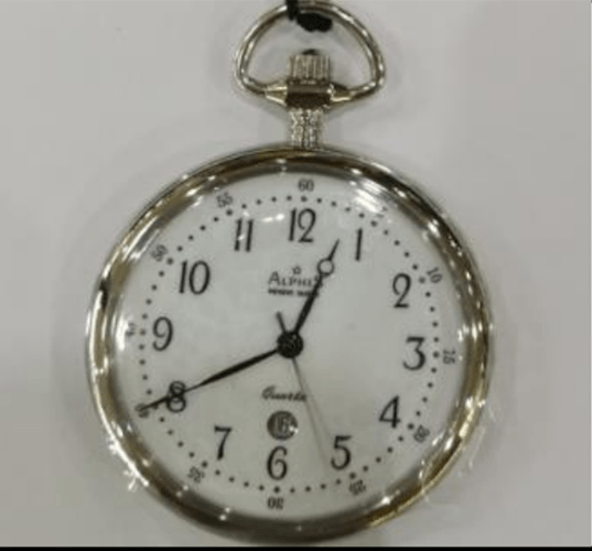 Alphis orologio da taschino al quarzo in acciaio mod. AL27