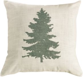 18"x18" Green Pine Tree Pillow