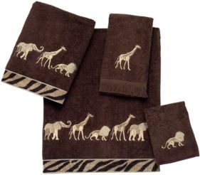 Animal Parade Embroidered Fingertip Towel Bedding