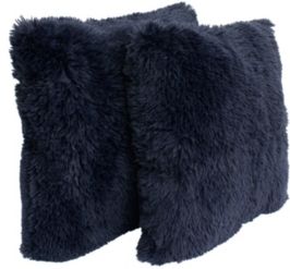 Dnu - Thro 20" x 20" Polyester Fill Chubby Faux Fur Pillow, Pack Of 2