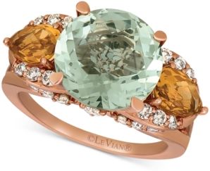 Multi-Gemstone (7-1/5 ct. t.w.) & Nude Diamond (5/8 ct. t.w.) Ring in 14k Rose Gold