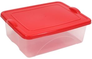 4 Gallon Clearview Storage with Color Snap-on Lid