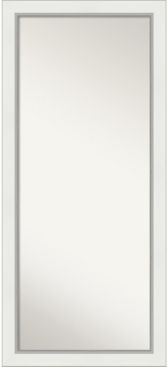 Eva Silver-tone Framed Floor/Leaner Full Length Mirror, 29.25" x 65.25"