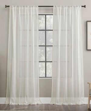 Embroidered Border 50" x 96" Sheer Curtain Panel