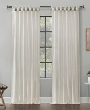 52" x 63" Washed Cotton Twist Tab Curtain