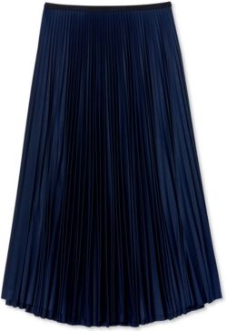 Classic Midi Pleated A-Line Skirt