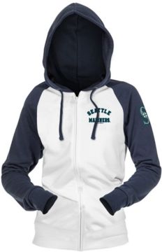 Seattle Mariners Women's Zip-Up Contrast Hoodie