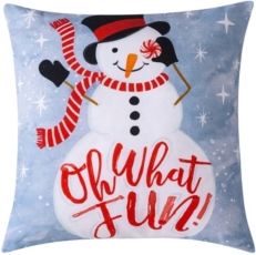 Snowman Decorative Pillow, 20" x 20"