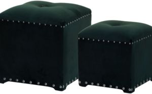 Upholstered Stools, Set of 2