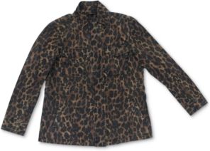 Cotton Animal-Print Utility Jacket, Created for Macy's
