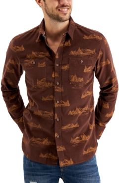 Mountain View Regular-Fit Printed Corduroy Shirt