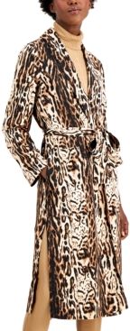 Inc Animal-Print Belted Trench Coat, Created for Macy's