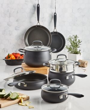 Hard-Anodized Aluminum 12-Pc. Nonstick Cookware Set, Created for Macy's