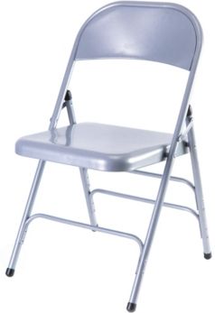 Full Metal Curved Triple Braced Folding Chair