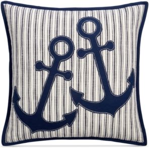 20" x 20" Two Anchors Decorative Pillow