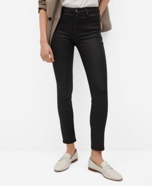 Coated Isa Crop Skinny Jeans