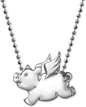 Little Pig Zodiac Pendant Necklace in Sterling Silver