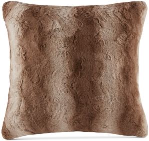 Zuri Faux-Fur 25" Square European Decorative Pillow