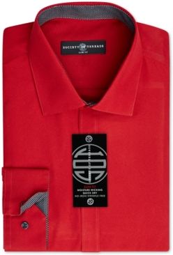 Slim-Fit Non-Iron Performance Solid Dress Shirt