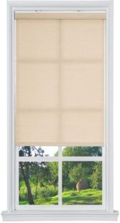 Cordless Linen Look Light Filtering Fabric Roller Shade, 23" W x 66"