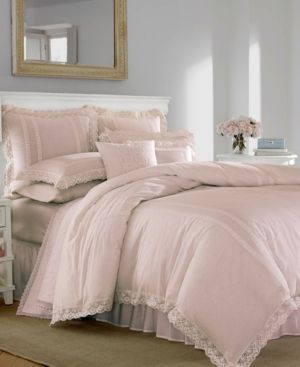 Annabella Pastel Pink Duvet Set, Full/Queen Bedding