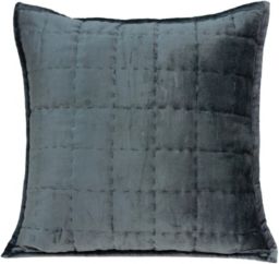 Anajar Transitional Charcoal Solid Quilted Pillow Cover with Polyester Insert