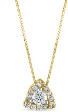 Diamond 1/4 ct. t.w. Pendant 18" Necklace in 10K Yellow Gold