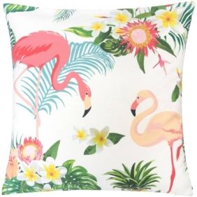 Flamingo Paradise Outdoor Pillow