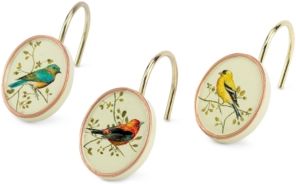 Bath Accessories, Gilded Birds Shower Hooks, Set of 12 Bedding