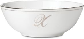 Federal Platinum Monogram Bowl, Script Letters