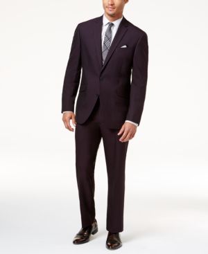 Ready Flex Slim-Fit Burgundy Iridescent Suit