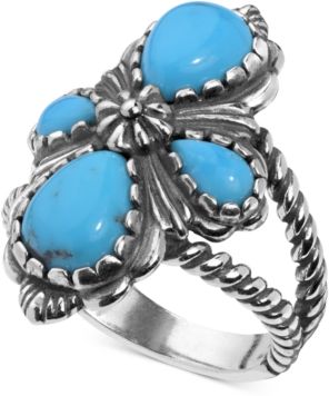 Turquoise Cluster Ring (3-9/10 ct. t.w.) in Sterling Silver