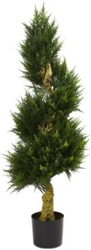 4.5' Spiral Cypress Uv-Resistant Indoor/Outdoor Artificial Tree