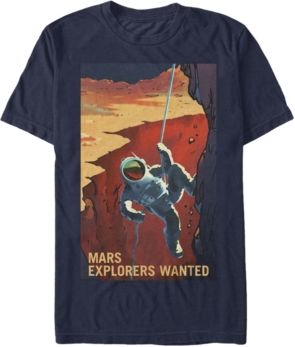 Mars Explores Wanted Short Sleeve T-Shirt