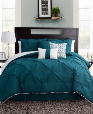 Pom-Pom Cal King 7 Piece Comforter Set Bedding