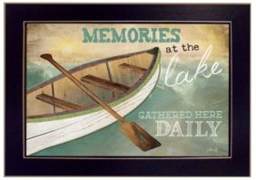 Memories at the Lake By Marla Rae, Printed Wall Art, Ready to hang, Black Frame, 20" x 14"