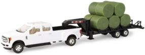 Ford F-350 1/32 Pickup with Gooseneck Trailer and 10 Bales
