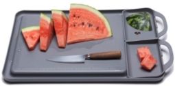 Non-Slip Right Side Removable Compartments Cutting Board and Serving Tray