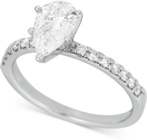 Diamond Pear Engagement Ring (1-1/4 ct. t.w.) in 14k White Gold