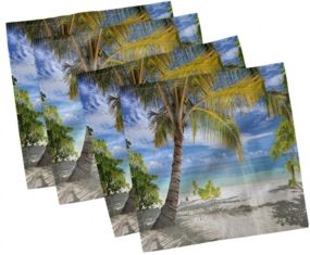 Palm Tree Set of 4 Napkins, 12" x 12"