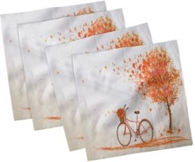 Bicycle Set of 4 Napkins, 18" x 18"