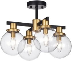 Tegan 17.5" 4-Light Indoor Flush Mount Chandelier with Light Kit