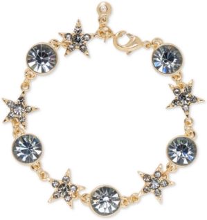 Gold-Tone Crystal Celestial Charm Bracelet