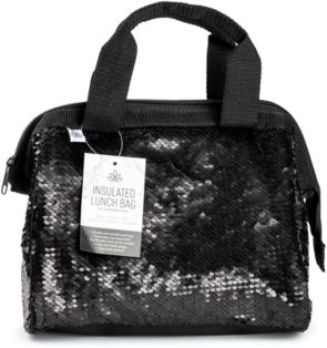 Insulated Sequin Bowler Tote