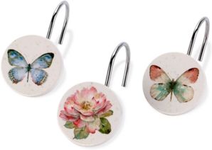 Butterfly Garden Shower Hooks Bedding